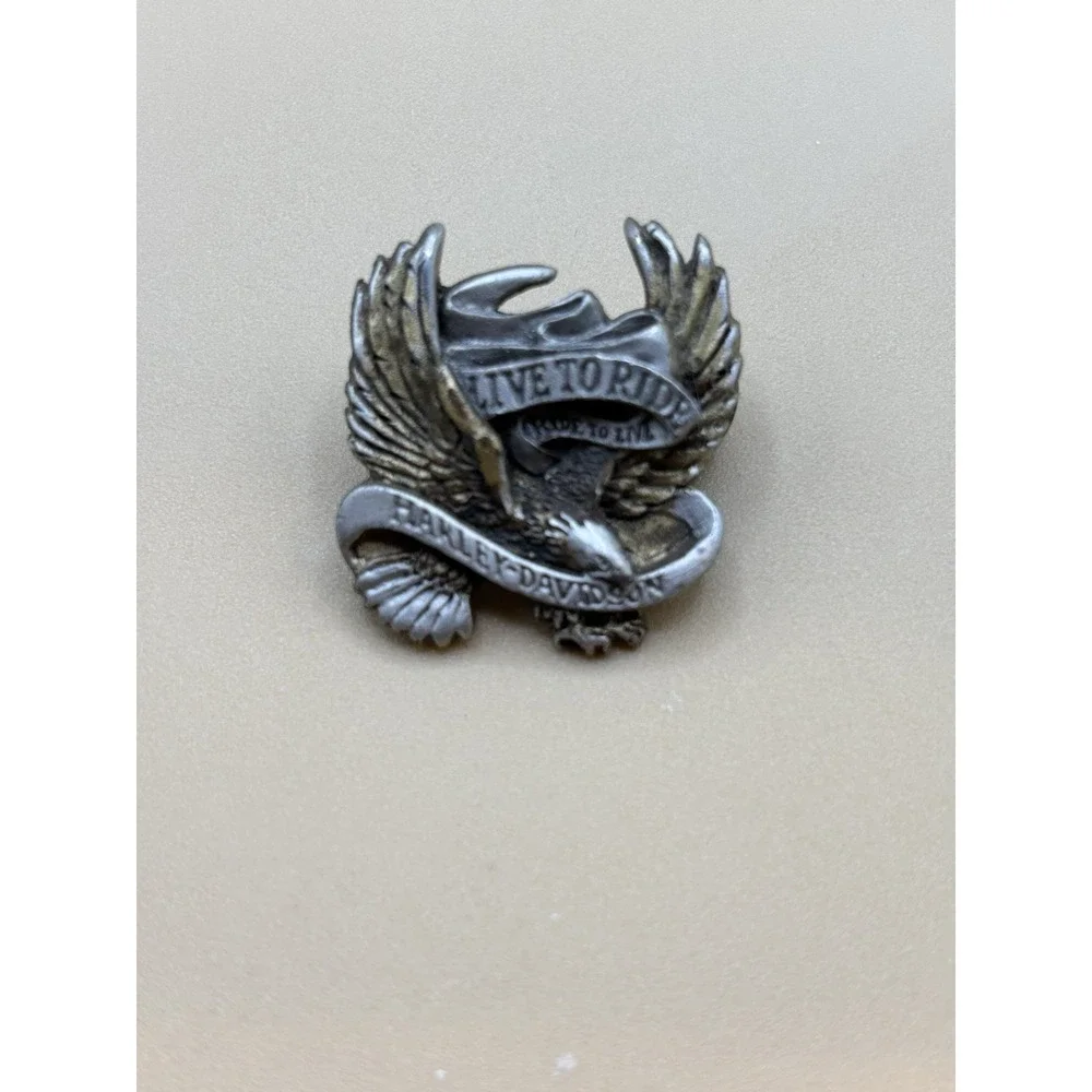 Harley-Davidson‎ Live to Ride Ride to Live Eagle Pin Vintage 1990's